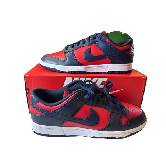 Nike Dunk Low Retro University Red Obsidian Sneakers DV0833-601 Mens Size 10 NEW - Picture 4 of 11